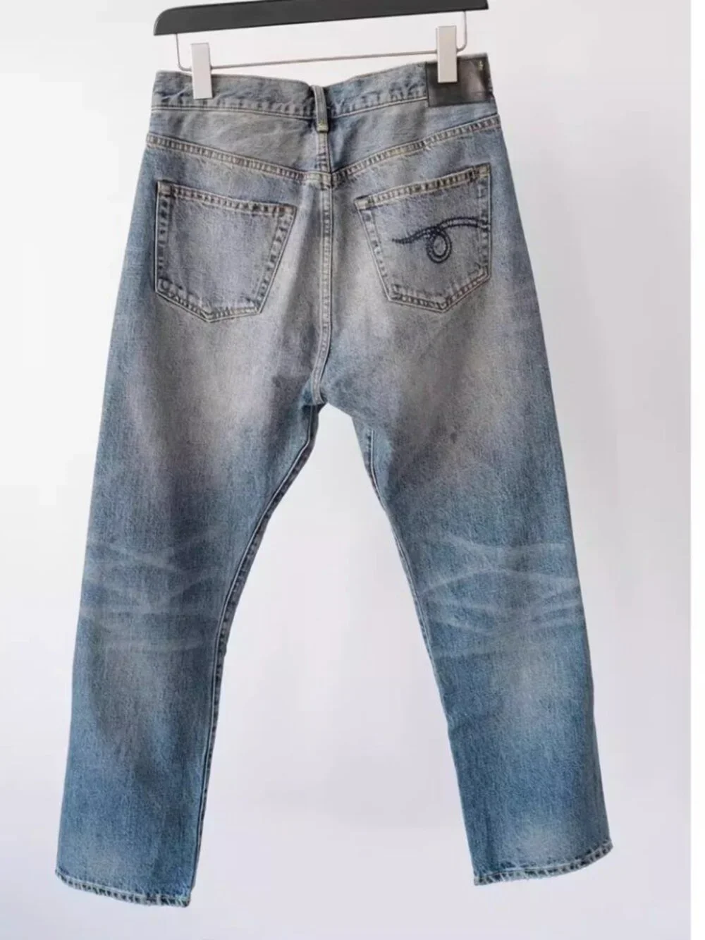NWT R13 Crossover Jean 26/27 Leo Blue Boyfriend Classic - Picture 6 of 12